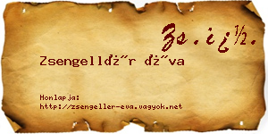 Zsengellér Éva névjegykártya